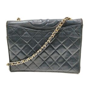 Chanel Navy Blue Lambskin leather Bag